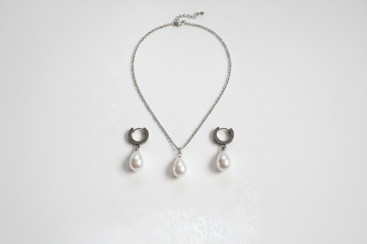 Kolekcja Ariel - Naszyjnik i kolczyki z perłami